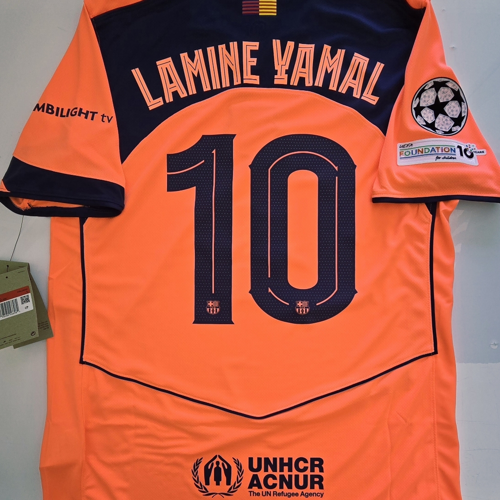 25/26 Nike Fc Barcelona #10 Lamine Yamal Ucl 3rd Soccer Jersey Hm3201 855